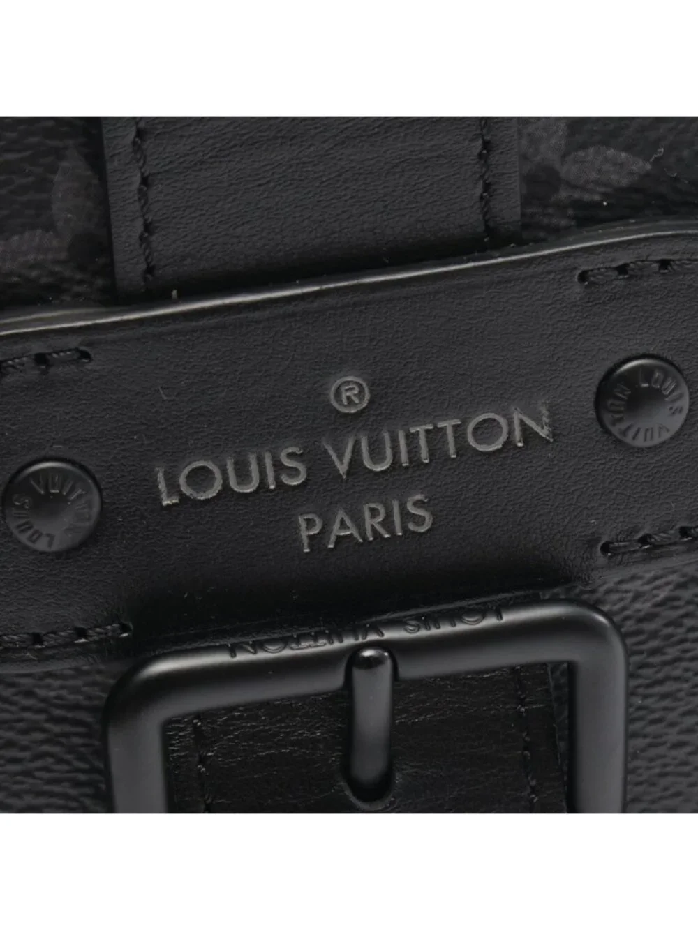 Louis Vuitton Shoulder Bag Saumur Messenger Noir Black Canvas